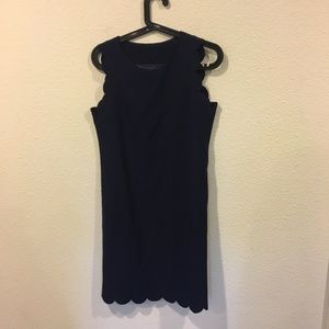 Dresses - Navy scalloped mini dress Dresses - Navy scalloped mini dress